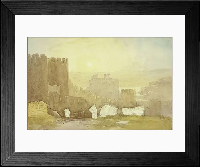 Framed Print : Sunrise, Conway Castle, 1830. Creator: David Cox the elder Framed Print : Sunrise, Conway Castle, 1830. Creator: David Cox the elder