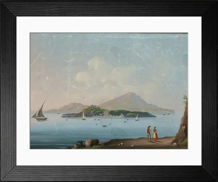 Framed Print : Naples with Vesuvius, n.d. Creator: Unknown Framed Print : Naples with Vesuvius, n.d. Creator: Unknown