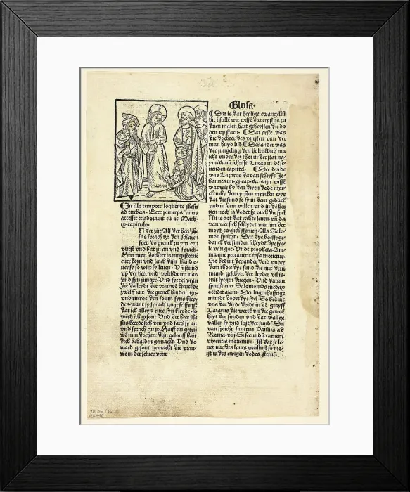 Framed Print : The Woman Healed of an Issue of Blood from Plenarium (also called...1489...assembled 1929. Creators: Unknown, Ludwig von Renchen, Wilhelm Ludwig Schreiber) Framed Print : The Woman Healed of an Issue of Blood from Plenarium (also called...1489...assembled 1929. Creators: Unknown, Ludwig von Renchen, Wilhelm Ludwig Schreiber)