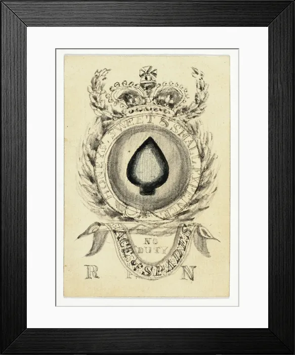 Framed Print : Playing Card: Ace of Spades, n.d. Creator: Unknown Framed Print : Playing Card: Ace of Spades, n.d. Creator: Unknown