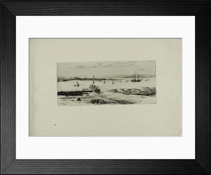 Framed Print : Boats in a Harbor, n.d. Creator: Edwin Edwards Framed Print : Boats in a Harbor, n.d. Creator: Edwin Edwards