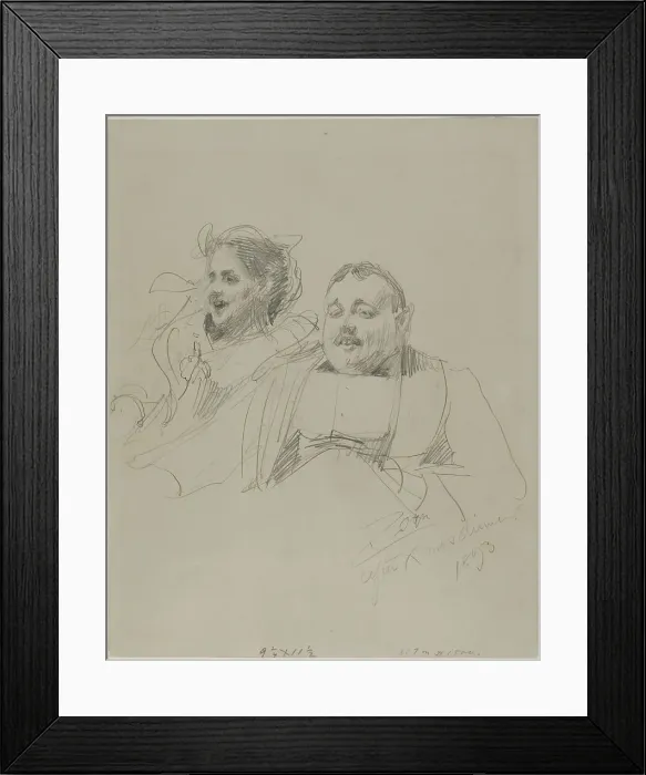 Framed Print : Mr. and Mrs. Raymond Johnson, 1893. Creator: Anders Leonard Zorn Framed Print : Mr. and Mrs. Raymond Johnson, 1893. Creator: Anders Leonard Zorn