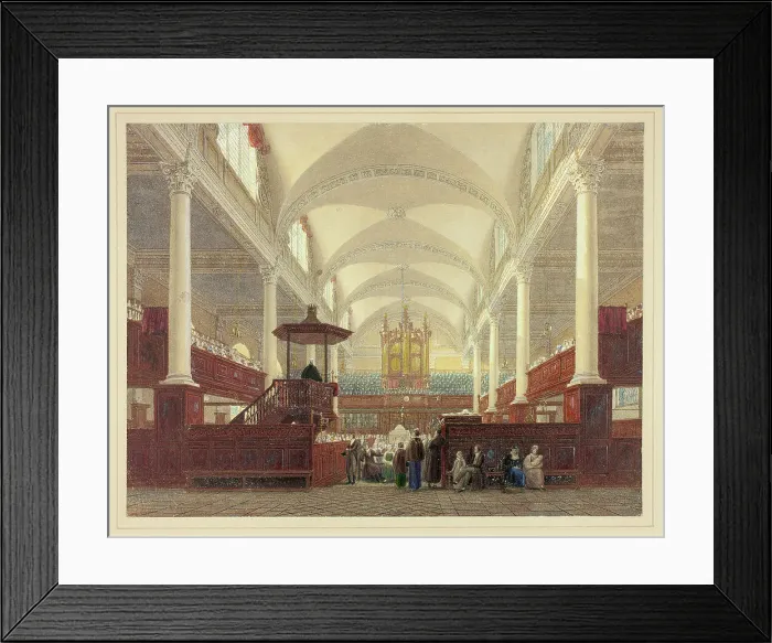 Framed Print : Interior of Christ Church, c. 1816. Creator: Frederick Mackenzie Framed Print : Interior of Christ Church, c. 1816. Creator: Frederick Mackenzie