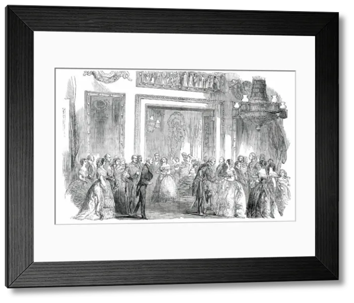 Framed Print : The Viscountess Palmerston's Assembly - The Saloon, 1850. Creator: Unknown Framed Print : The Viscountess Palmerston's Assembly - The Saloon, 1850. Creator: Unknown