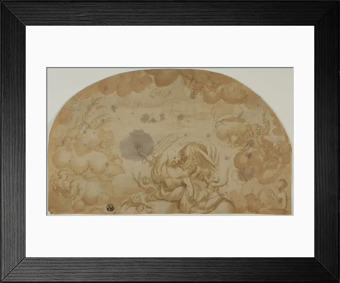 Framed Print : Celestial Scene with Angels, n.d. Creator: Unknown