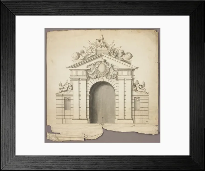 Framed Print : Triumphal Arch with Order of the Golden Fleece at Center, n.d. Creator: Unknown Framed Print : Triumphal Arch with Order of the Golden Fleece at Center, n.d. Creator: Unknown