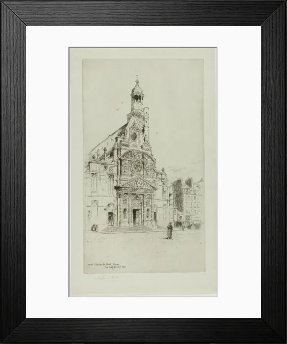 Framed Print : St. Etienne du Mont, Paris, 1890. Creator: Charles John Watson Framed Print : St. Etienne du Mont, Paris, 1890. Creator: Charles John Watson