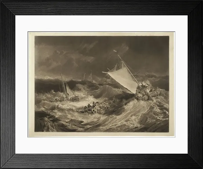 Framed Print : A Shipwreck, 1805 / 07. Creator: Charles Turner Framed Print : A Shipwreck, 1805 / 07. Creator: Charles Turner
