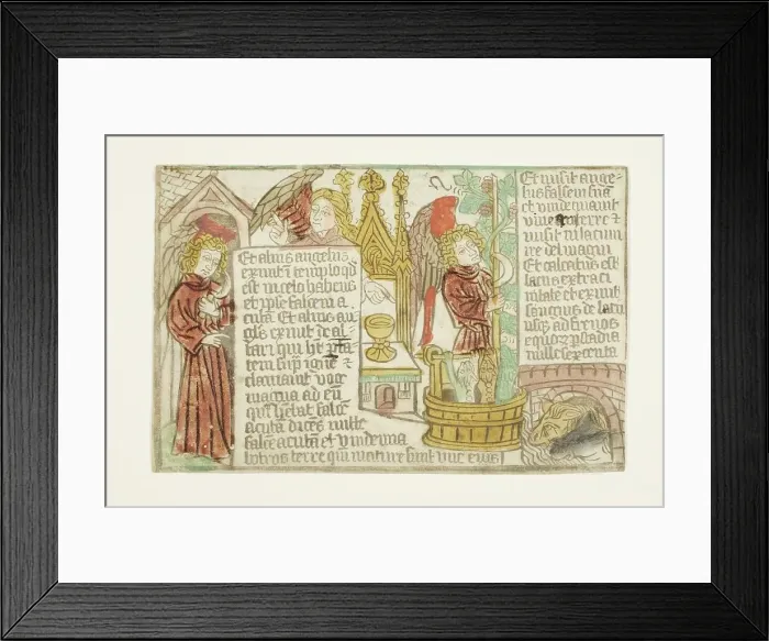 Framed Print : The Vintage of the Grapes of the Vine, from the Blockbook Apocalypse, 1465-70. Creator: Unknown