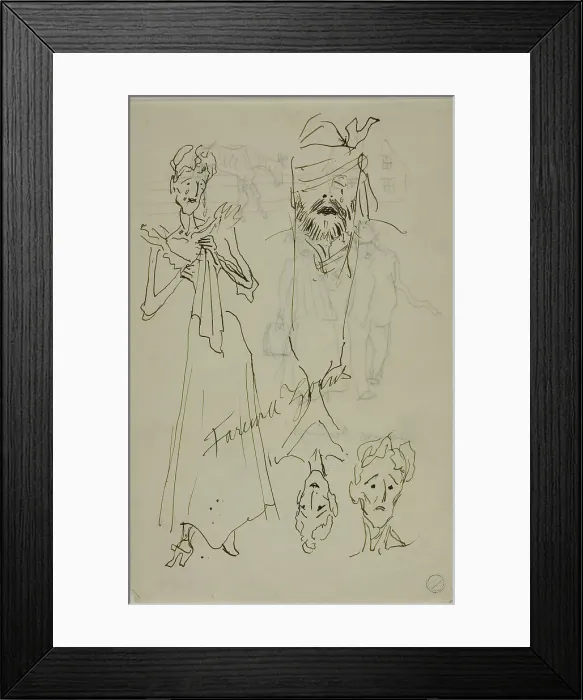 Framed Print : Farewell Zorns (recto); Farewell Deerings (verso), 1880 / 1920. Creator: Anders Leonard Zorn Framed Print : Farewell Zorns (recto); Farewell Deerings (verso), 1880 / 1920. Creator: Anders Leonard Zorn