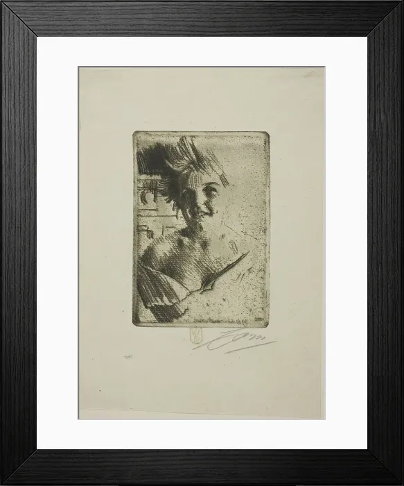 Framed Print : Laughing Model I, 1898. Creator: Anders Leonard Zorn Framed Print : Laughing Model I, 1898. Creator: Anders Leonard Zorn