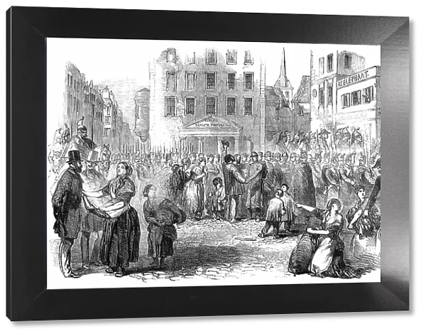 Departure of Prisoners from the Abbaye, at Paris, 1850. Creator: Unknown