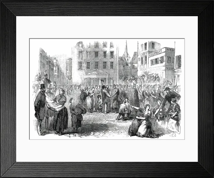 Framed Print : Departure of Prisoners from the Abbaye, at Paris, 1850. Creator: Unknown Framed Print : Departure of Prisoners from the Abbaye, at Paris, 1850. Creator: Unknown