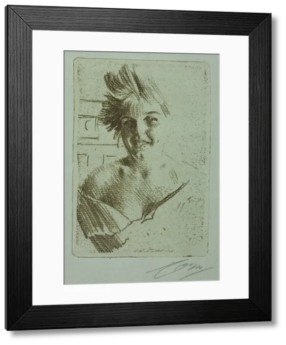 Framed Print : Laughing Model I, 1898. Creator: Anders Leonard Zorn Framed Print : Laughing Model I, 1898. Creator: Anders Leonard Zorn
