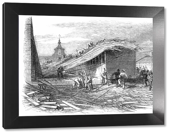 The Bricklayers Arms Railway Station, after the Late Accident, 1850. Creator: Unknown