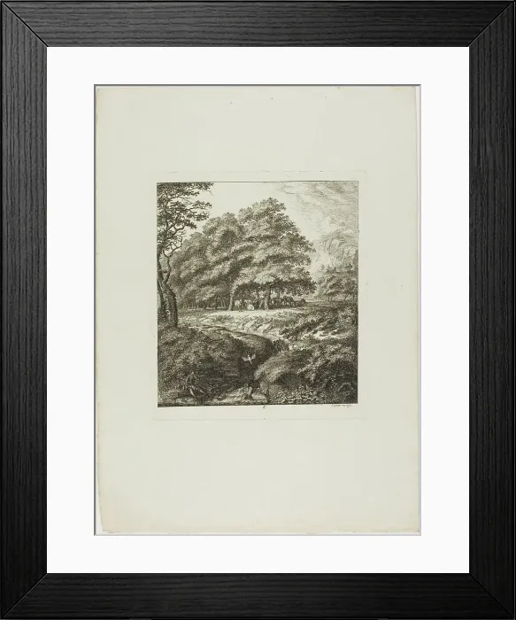 Framed Print : Man Reading a Book, 1764. Creator: Salomon Gessner Framed Print : Man Reading a Book, 1764. Creator: Salomon Gessner