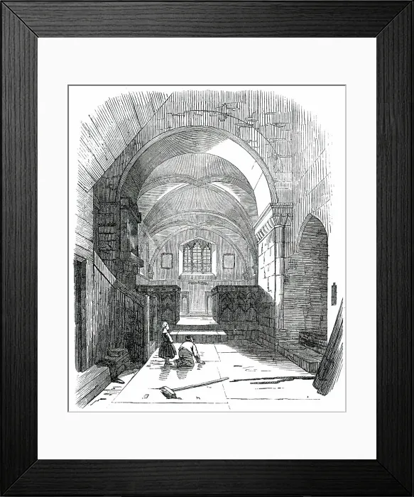 Framed Print : Interior of Upton Church, Bucks. 1850. Creator: Unknown Framed Print : Interior of Upton Church, Bucks. 1850. Creator: Unknown