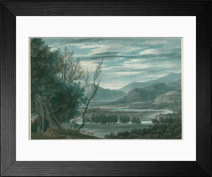 Framed Print : The Valley of the Eisak Near Brixen in the Tyrol, 1783 / 84. Creator: John Robert Cozens Framed Print : The Valley of the Eisak Near Brixen in the Tyrol, 1783 / 84. Creator: John Robert Cozens