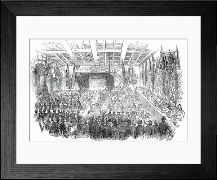 Framed Print : Banquet given by the Mayor of Southampton to the Lord Mayor and Sheriffs of London, 1850. Creator: Unknown Framed Print : Banquet given by the Mayor of Southampton to the Lord Mayor and Sheriffs of London, 1850. Creator: Unknown