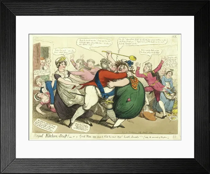Framed Print : Royal Kitchen Stuff!, 1819. Creator: Isaac Robert Cruikshank Framed Print : Royal Kitchen Stuff!, 1819. Creator: Isaac Robert Cruikshank