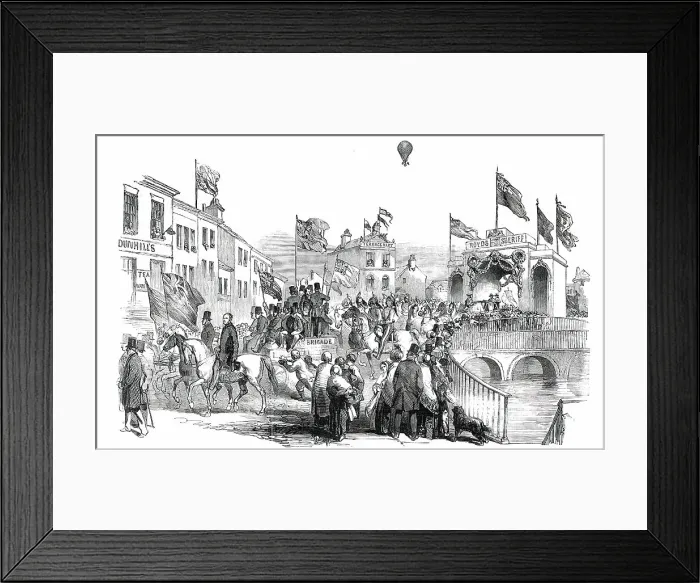 Framed Print : Procession of the High Sheriff of Lancashire, at Rochdale, 1850. Creator: Unknown Framed Print : Procession of the High Sheriff of Lancashire, at Rochdale, 1850. Creator: Unknown