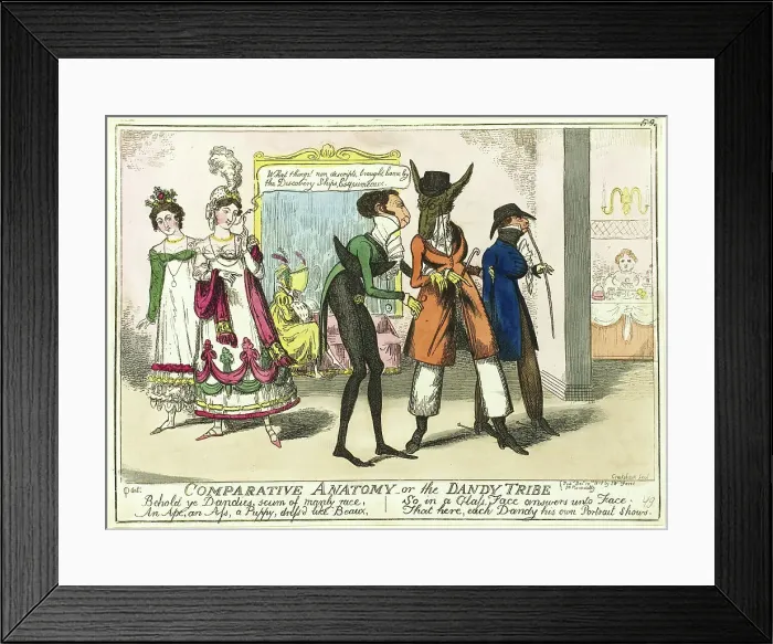 Framed Print : Comparative Anatomy, published December 10, 1818. Creator: Isaac Robert Cruikshank Framed Print : Comparative Anatomy, published December 10, 1818. Creator: Isaac Robert Cruikshank