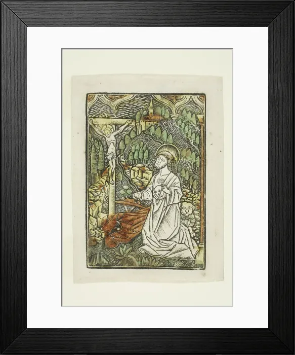 Framed Print : Penitence of Saint Jerome, c. 1480. Creator: Unknown Framed Print : Penitence of Saint Jerome, c. 1480. Creator: Unknown