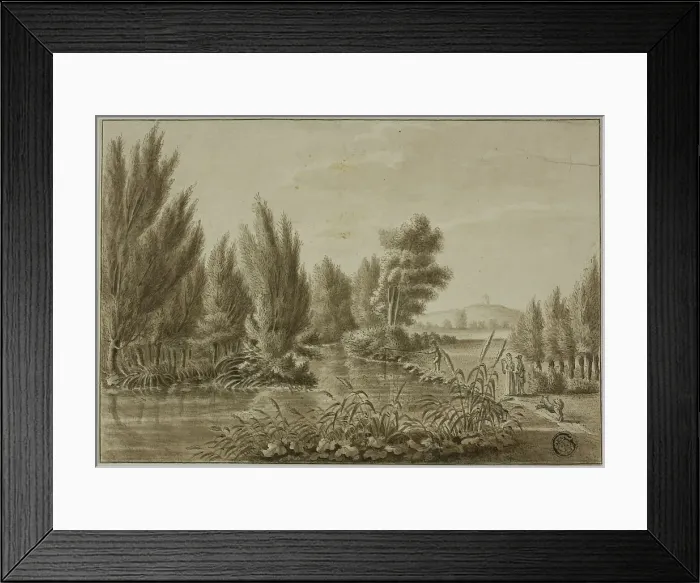 Framed Print : View Over the Leine near Gottingan Toward Rosdorf Warte, n.d. Creator: Unknown Framed Print : View Over the Leine near Gottingan Toward Rosdorf Warte, n.d. Creator: Unknown
