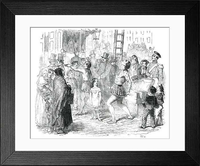 Framed Print : Picturesque Sketches of London - Street Sights, 1850. Creator: Unknown Framed Print : Picturesque Sketches of London - Street Sights, 1850. Creator: Unknown