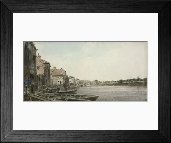 Framed Print : View on the Wensum at King Street, Taken from Foundary Bridge, 1810 / 18. Creator: John Thirtle Framed Print : View on the Wensum at King Street, Taken from Foundary Bridge, 1810 / 18. Creator: John Thirtle