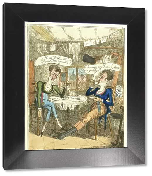 Dandies at Tea, 1818. Creator: Isaac Robert Cruikshank
