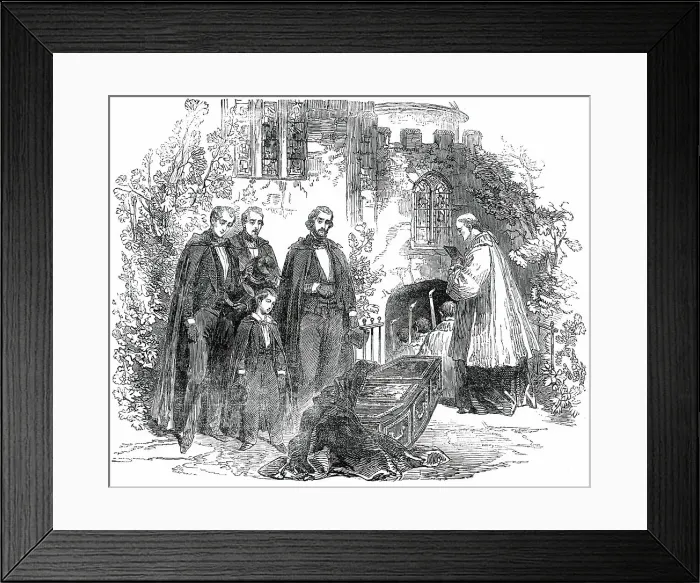 Framed Print : Funeral of Louis-Philippe...at Weybridge... 1850. Creator: Unknown Framed Print : Funeral of Louis-Philippe...at Weybridge... 1850. Creator: Unknown