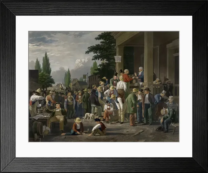 Framed Print : County Election, 1854. Creator: John Sartain Framed Print : County Election, 1854. Creator: John Sartain