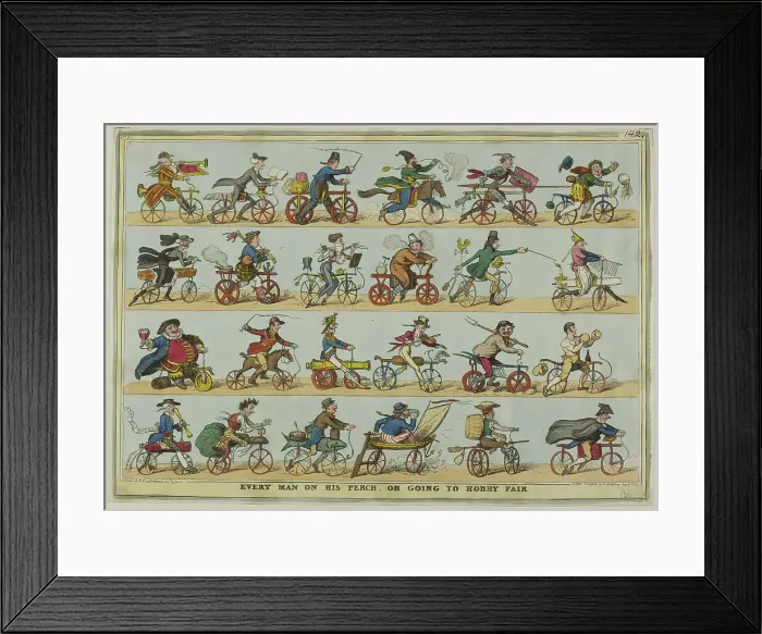 Framed Print : Every Man on his Perch, 1819. Creator: Isaac Robert Cruikshank Framed Print : Every Man on his Perch, 1819. Creator: Isaac Robert Cruikshank