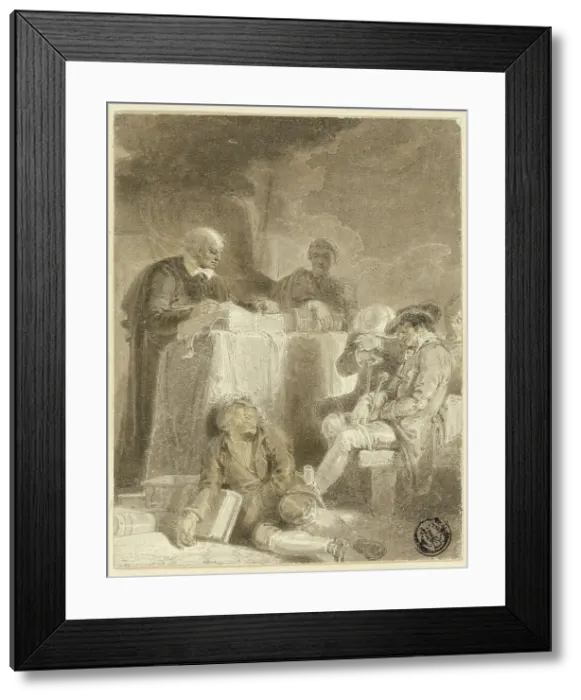 Framed Print : Sleeping Congregation, 1764 / 1822. Creator: John Thurston Framed Print : Sleeping Congregation, 1764 / 1822. Creator: John Thurston