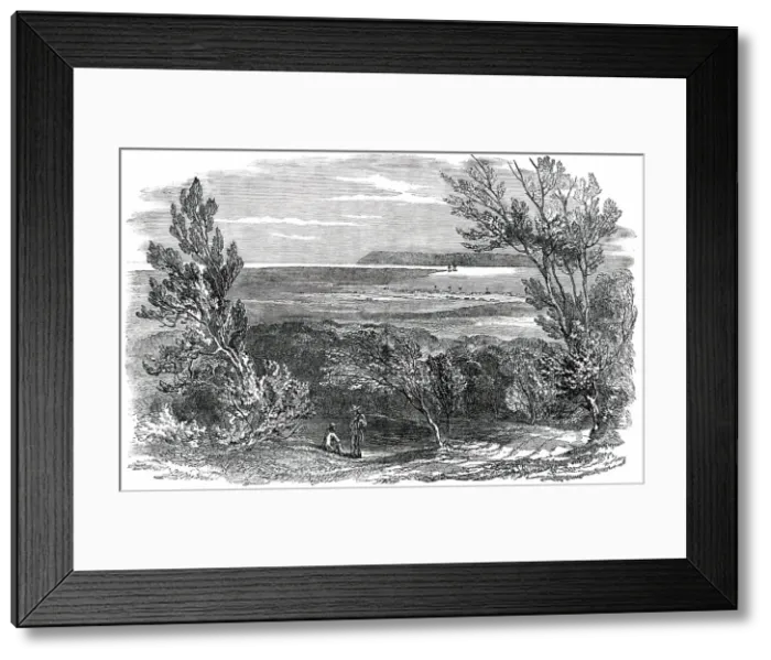 Framed Print : Bay and Settlement of Natal, now D'Urban, 1850. Creator: Unknown Framed Print : Bay and Settlement of Natal, now D'Urban, 1850. Creator: Unknown