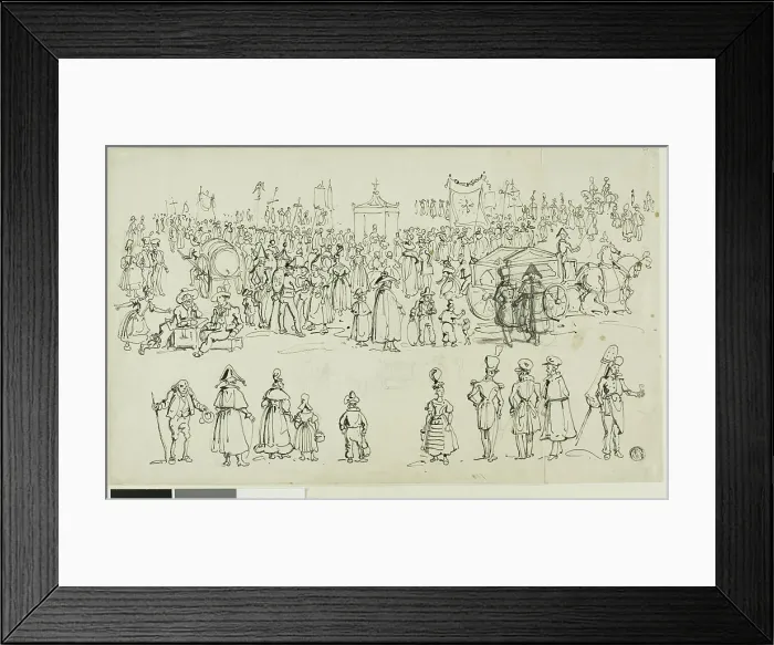 Framed Print : Religious Festival in Northern France, possibly Normandy, c. 1820. Creator: John Coney Framed Print : Religious Festival in Northern France, possibly Normandy, c. 1820. Creator: John Coney