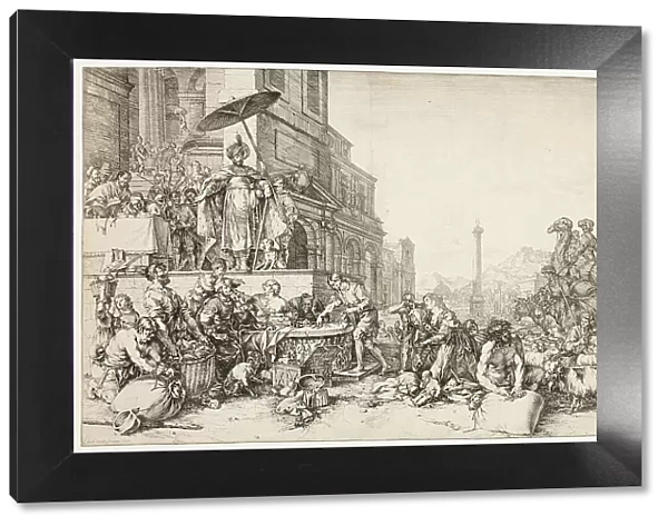 Joseph Distributing Grain to Egypt, 1644. Creator: Bartholomeus Breenbergh