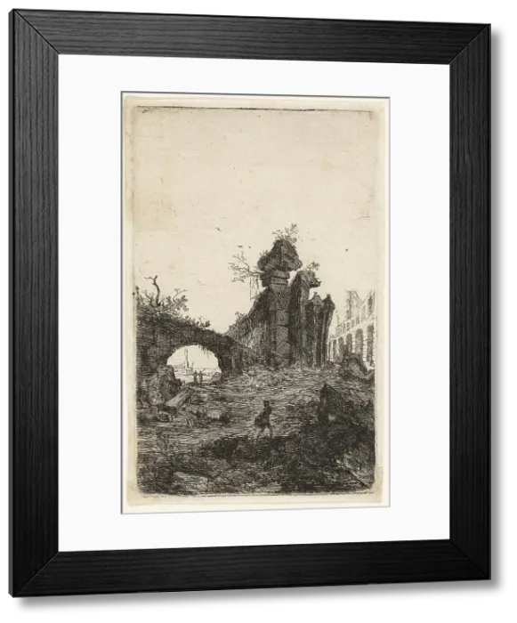 Framed Print : Ruins of the Coliseum, plate 10 from The Ruins of Rome, 1639 / 40. Creator: Bartholomeus Breenbergh Framed Print : Ruins of the Coliseum, plate 10 from The Ruins of Rome, 1639 / 40. Creator: Bartholomeus Breenbergh