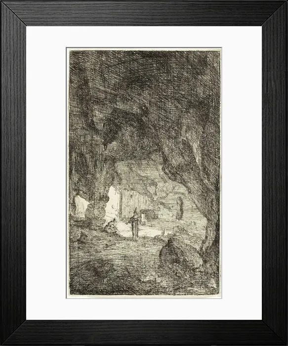 Framed Print : Grotto and Friars, from The Ruins of Rome, 1639 / 1640. Creator: Bartholomeus Breenbergh Framed Print : Grotto and Friars, from The Ruins of Rome, 1639 / 1640. Creator: Bartholomeus Breenbergh