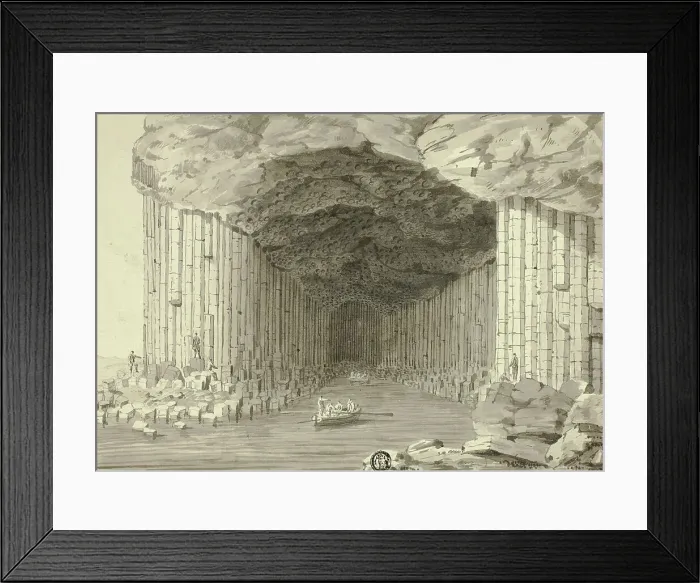 Framed Print : Fingal's Cave, 1772. Creator: John Cleveley the Younger Framed Print : Fingal's Cave, 1772. Creator: John Cleveley the Younger