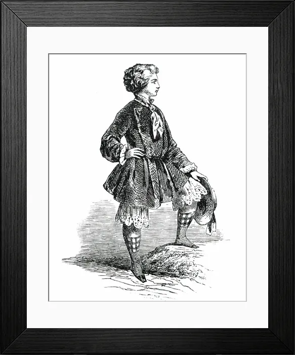 Framed Print : Paris Fashions for September - Boy's Dress, 1850. Creator: Unknown Framed Print : Paris Fashions for September - Boy's Dress, 1850. Creator: Unknown