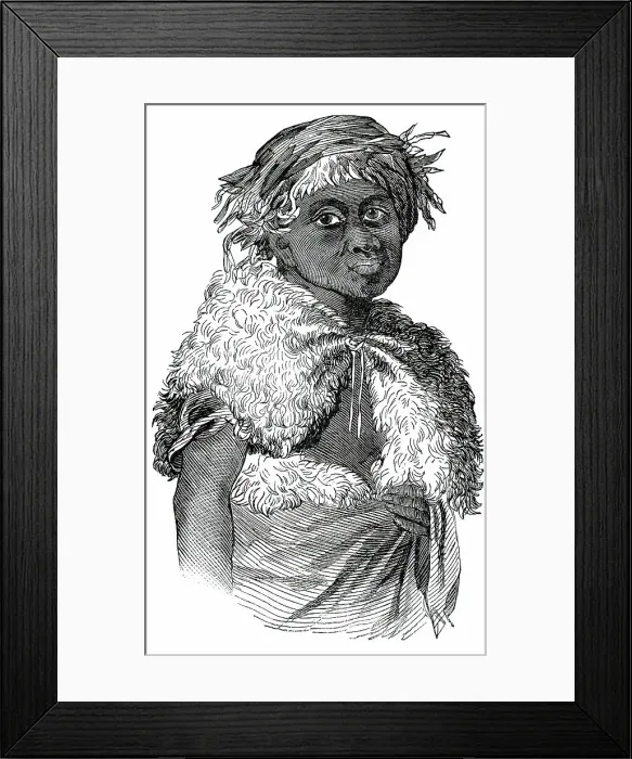Framed Print : Zoolu Man, 1850. Creator: Unknown Framed Print : Zoolu Man, 1850. Creator: Unknown
