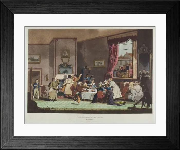 Framed Print : Stage Coach Passengers, n.d. Creator: James Pollard Framed Print : Stage Coach Passengers, n.d. Creator: James Pollard