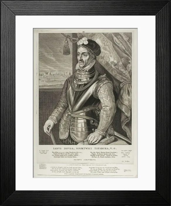 Framed Print : Jan van der Does, Baron of Nortwijk, plate three from Quatuor Personae, 1649. Creator: Cornelis de Visscher Framed Print : Jan van der Does, Baron of Nortwijk, plate three from Quatuor Personae, 1649. Creator: Cornelis de Visscher