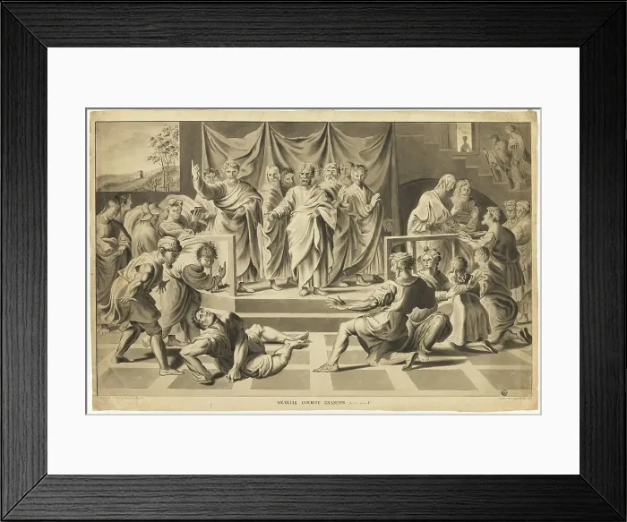 Framed Print : Death of Ananias, 1795. Creator: John Constable Framed Print : Death of Ananias, 1795. Creator: John Constable
