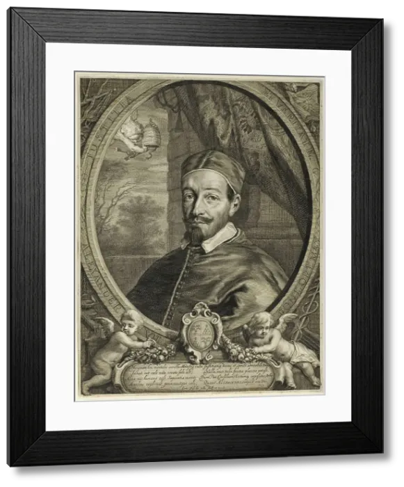Framed Print : Pope Alexander the Seventh, n.d. Creator: Cornelis de Visscher Framed Print : Pope Alexander the Seventh, n.d. Creator: Cornelis de Visscher