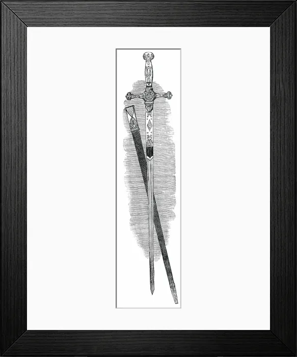 Framed Print : Sword of the Emperor Napoleon, at Windsor Castle, 1850. Creator: Unknown Framed Print : Sword of the Emperor Napoleon, at Windsor Castle, 1850. Creator: Unknown