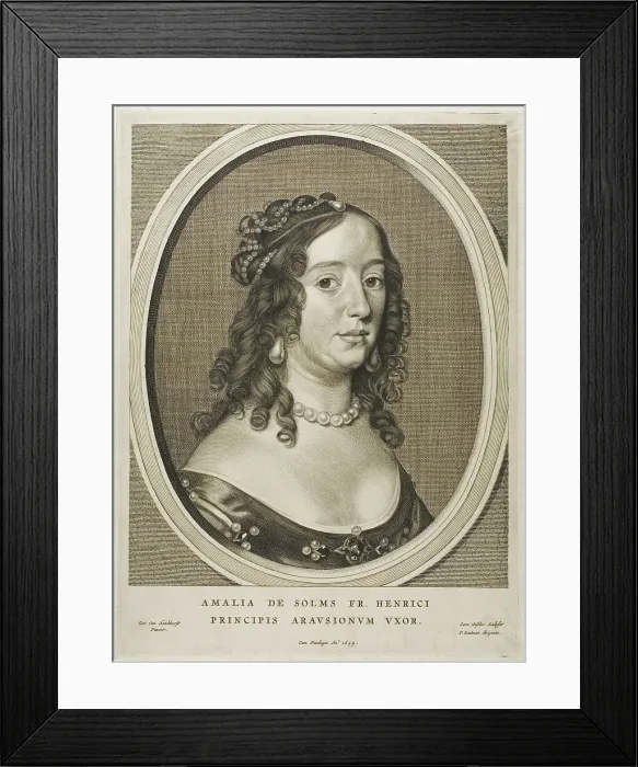 Framed Print : Amaliey of Solms, n.d. Creator: Cornelis de Visscher Framed Print : Amaliey of Solms, n.d. Creator: Cornelis de Visscher