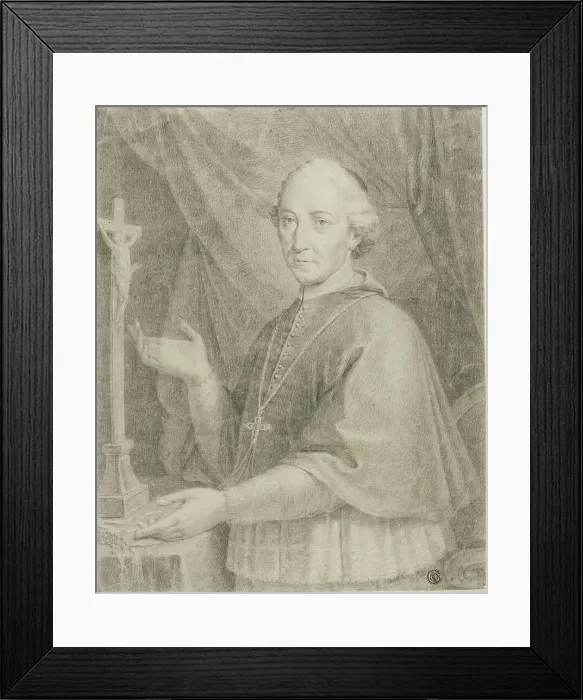 Framed Print : Portrait of Ecclesiastic, n.d. Creator: Gaspar Netscher Framed Print : Portrait of Ecclesiastic, n.d. Creator: Gaspar Netscher